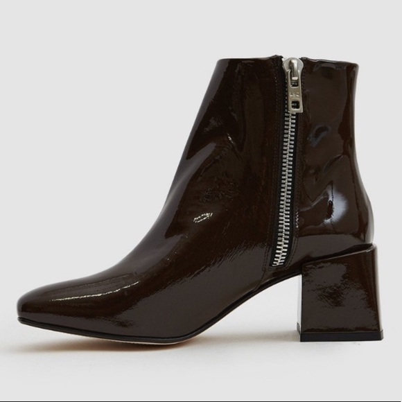 Loq Lazaro Black Patent Leather Ankle Boots - Picture 3 of 6